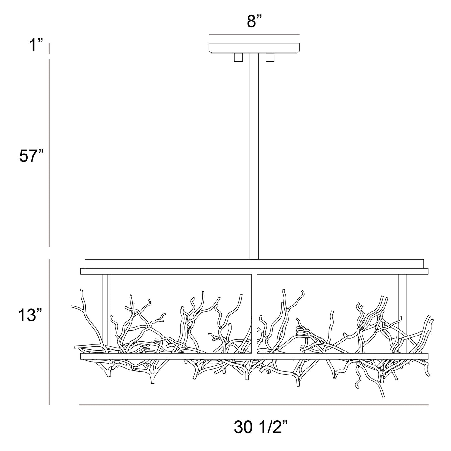 Eurofase ~ Aerie ~ 31in LED Grand Chandelier, 7 Lights