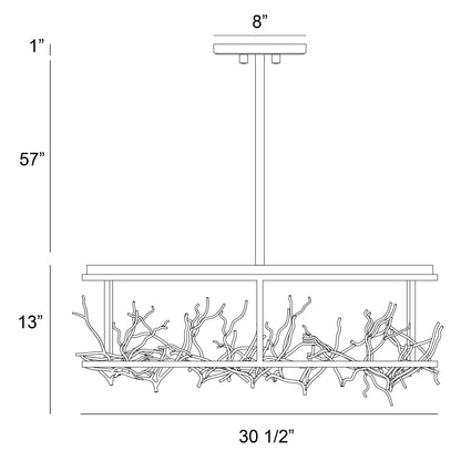 Eurofase ~ Aerie ~ 31in LED Grand Chandelier, 7 Lights