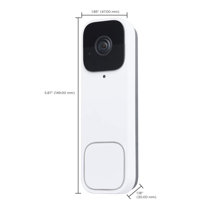 Satco (65/933) - Smart Video Doorbell, Starfish, Remote Chime, WIFI enabled, White