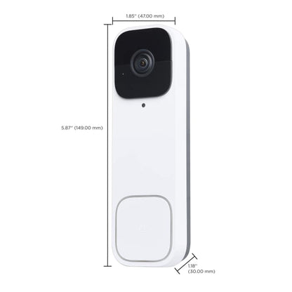 Satco (65/933) - Smart Video Doorbell, Starfish, Remote Chime, WIFI enabled, White