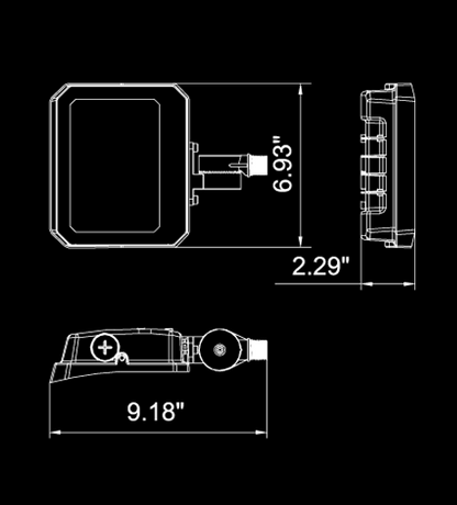 Archipelago Lighting ~ Everest Series ~ 35Watt Max, Dark Bronze - LED Flood ~ Knuckle Mount