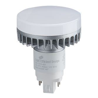 Light Efficient Design (LED-7338-40A) ~ 12w, 40k, G/GX24q base, TYPE A, LED, 4-Pin PL, Vertical