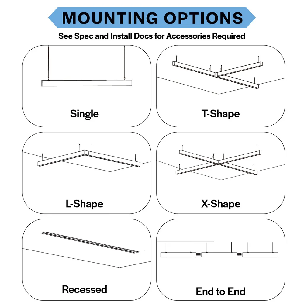 Topaz (LSA4-50PCS-BL ~ T77049) ~ 4 FT, 3-WATTselect, 50W Max, 3-CCTselect, LED, Architectural Linear Strip