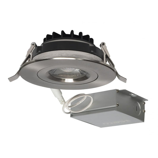 Satco|Nuvo S11620 12WLED/DW/GBL/4/930/RND/RD/BN  12w -LED -Gimbaled 4" -3000K -Dimmable -Round -Brushed Nickel