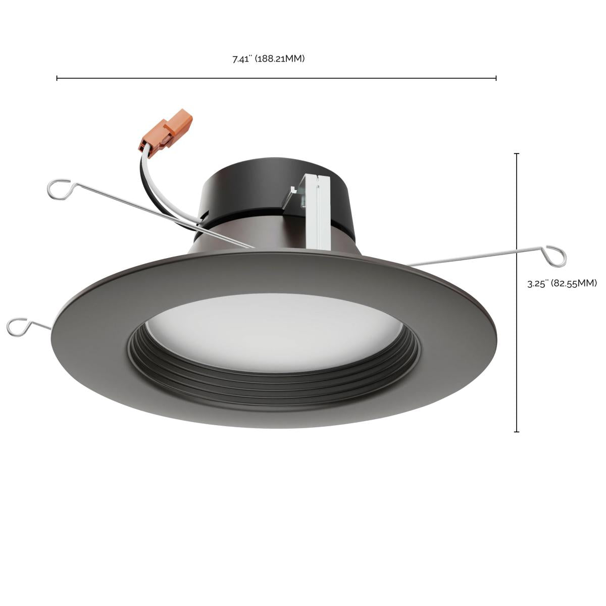 (8 pack) Satco S11837 9WLED/RDL/5-6/CCT-SEL/120V/BZ Retrofit Downlight