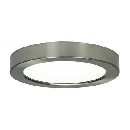 Satco S29349 ~7in Round Flush Mount with Brushed Nicke Finish