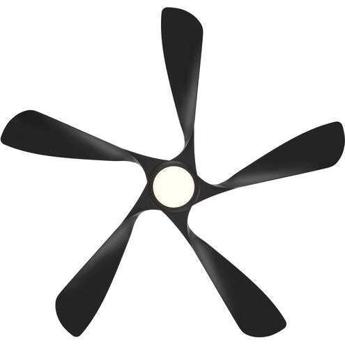 WAC (F-105L) - SWIRL 5 - 56 inch, 4-CCT, LED light, Matte Black, 6 Speeds-Silent DC motor ~ Ceiling Fan