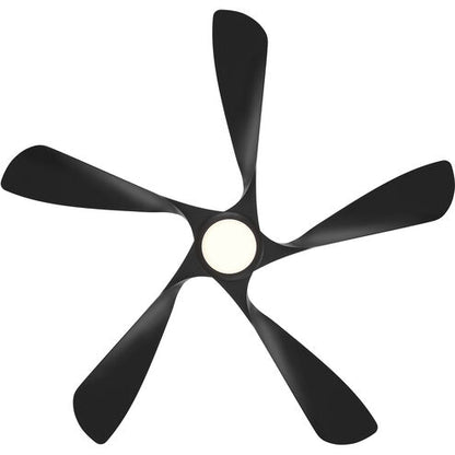 WAC (F-105L) - SWIRL 5 - 56 inch, 4-CCT, LED light, Matte Black, 6 Speeds-Silent DC motor ~ Ceiling Fan
